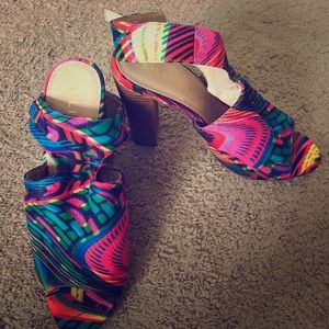 Multi colored heels